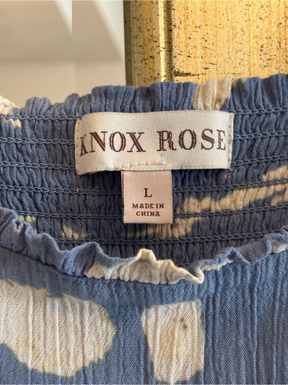 Knox Rose Blue and White Dress—size L - Picture 3 of 9